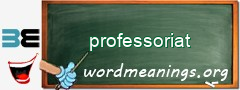 WordMeaning blackboard for professoriat